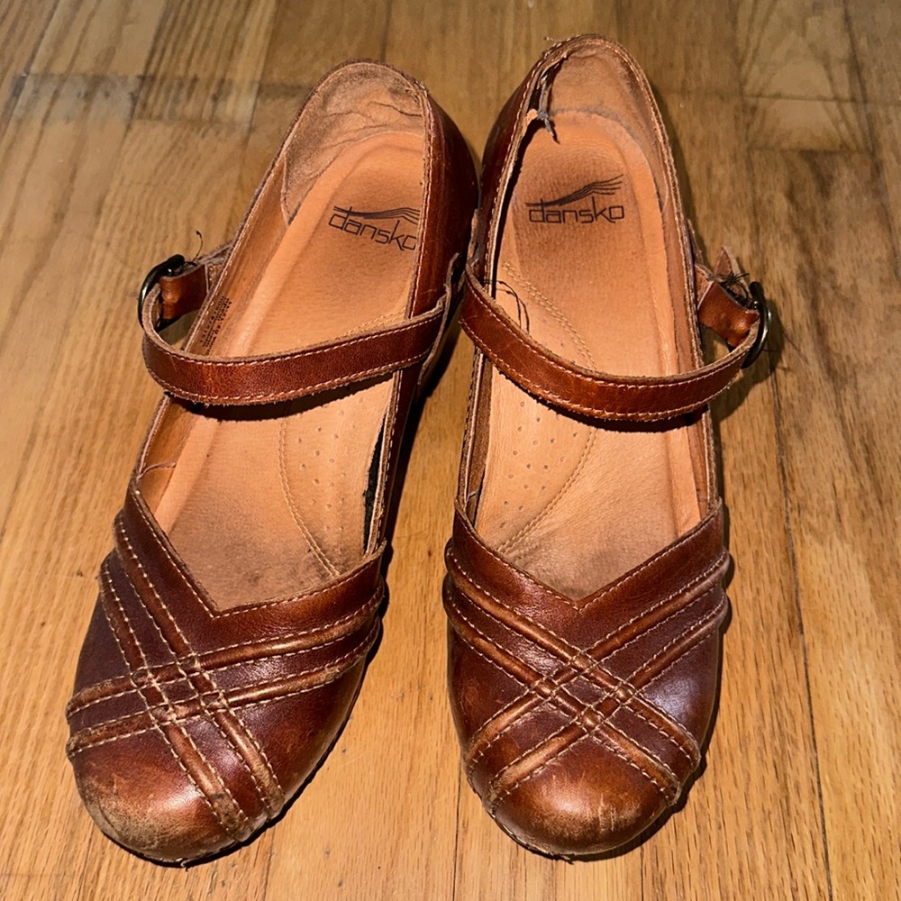 Leather Dansko Mary Jane Heels